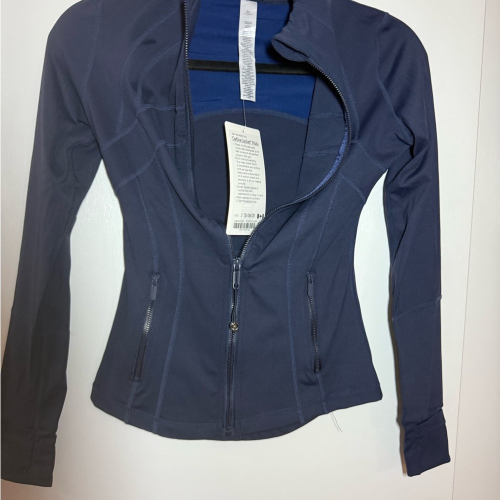 Navy Blue Zip-Up Jacket